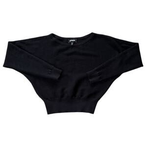 Express Ultra Soft Dolman Sleeve Crew Neck Black Sweater Small